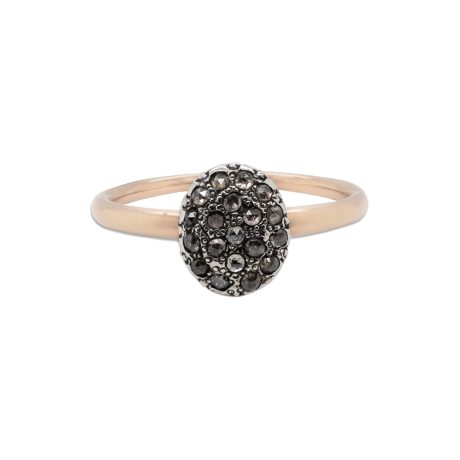 Anello in Oro carati 9 e Argento 925 con rose coronè carati 0,26