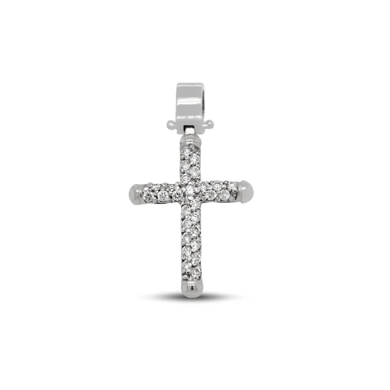 Croce mini in oro e brillanti