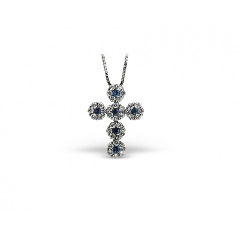 croce zaffiri blu