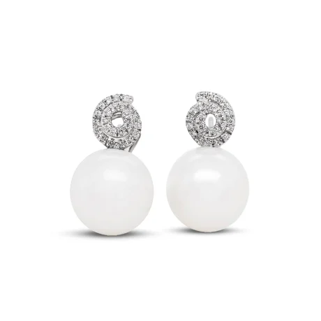 orecchini in oro brillanti e perle