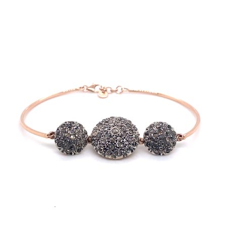 Bracciale in Oro 9 carati, Argento 925 e Brillanti 2,70 carati