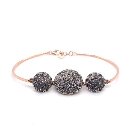 Bracciale in Oro 9 carati, Argento 925 e Brillanti 2,70 carati