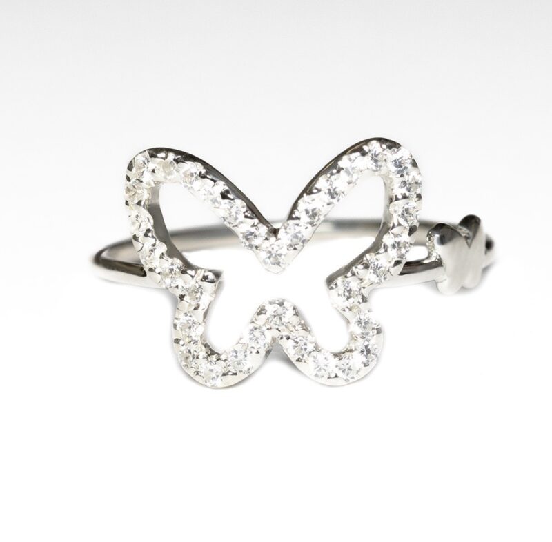 anello in argento 925 farfalla