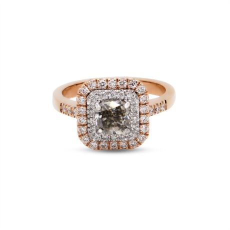 Oro Rosa 18 carati con Brillanti 0,40 carati e Fancy Diamonds.
