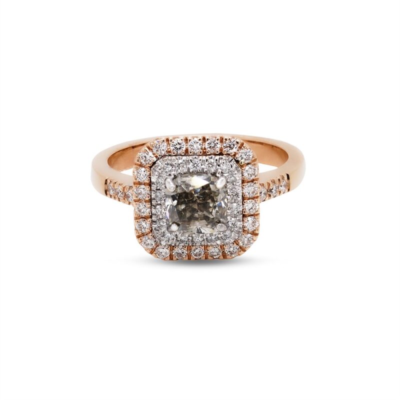Oro Rosa 18 carati con Brillanti 0,40 carati e Fancy Diamonds.