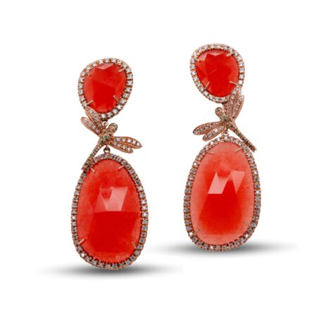 Orecchini argento 925 rosso