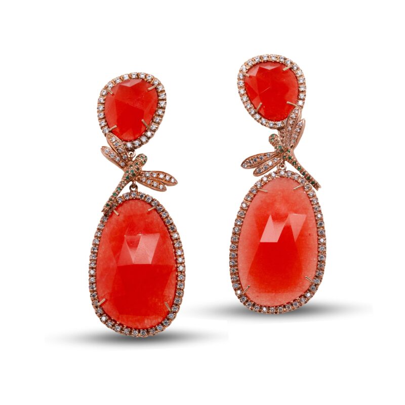 Orecchini argento 925 rosso