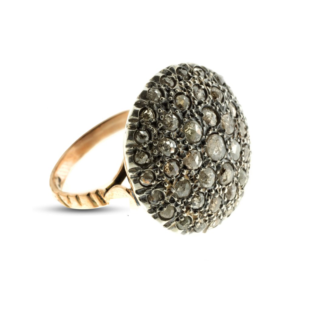 Anello in Oro e Argento con Diamanti PAR.ST.ANT.AN