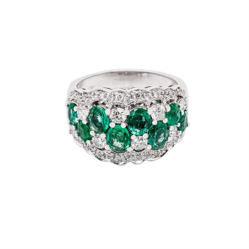 Anello in Oro con Brillanti e Pietre preziose ANF-446
