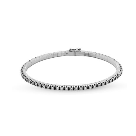 Bracciale Tennis in Oro Bianco 18 carati montato con Brillanti 1,42 carati.