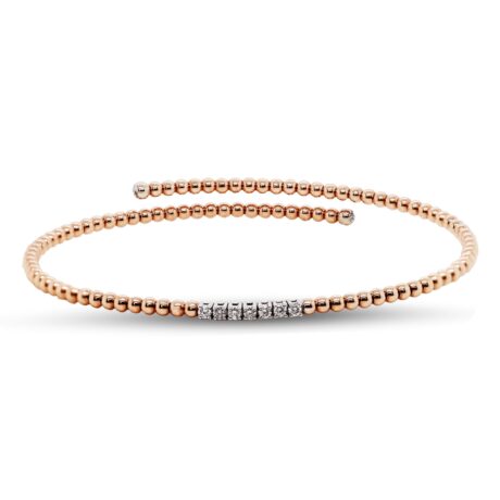 Oro Rosa 18 carati incastonato con Diamanti 0,14 carati.