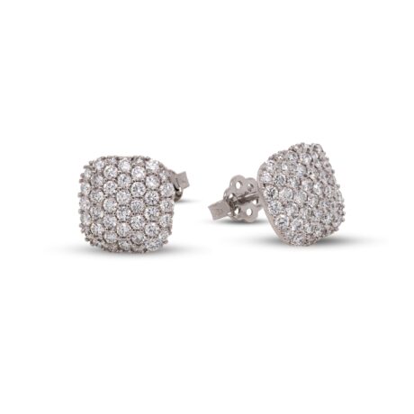 Orecchini in Oro bianco 18 carati incastonati con Diamanti 1,48 carati