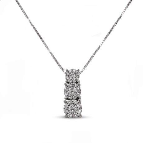 Ciondolo in Oro 18 carati incastonato con Diamanti 0,41 carati