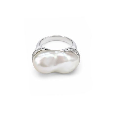 Anello in oro bianco 18 carati con diamanti